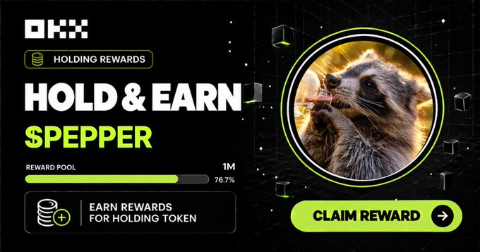 Original OKX Hold and Earn Pepper X banner